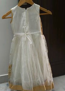 Girls' Golden Party Dress Size-24
