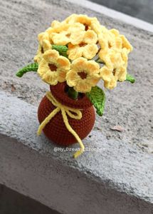 Crochet Yellow Flower in Pot