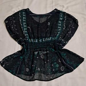 Y2k Vintage 2000s Desi Chatpata Sheer Kaftan Top