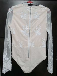 Party wear Sequins &amp; Lace Embellished Bodysuit