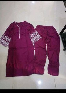 Embroidered Kurta Pant Set