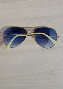 Aviator Sunglasses with Blue Gradient Lenses