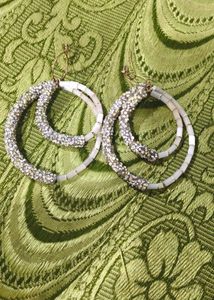 Sparkling Circle Dangle Earrings
