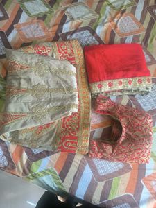 Elegant Red & Beige Lehanga