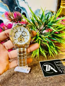 Gold &amp; Silver Tone Chronograph Watch