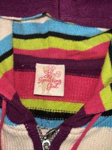 Colorful Striped Girls' ziper