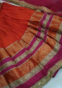 Stunning Orange &amp; Pink Lehenga Choli