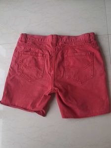 Red Denim Shorts - 12 to 13 yrs girls