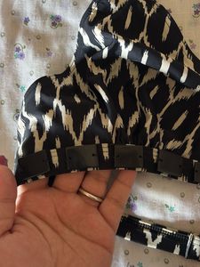 Stylish Black &amp; White Tribal Bikini Top