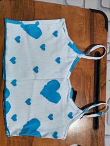 Cute Blue Heart Pajama Shorts