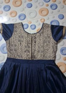 Elegant Navy Blue Ethnic Gown