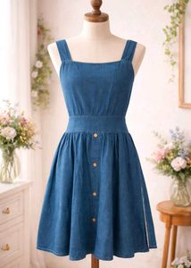 Denim Pinafore Dress