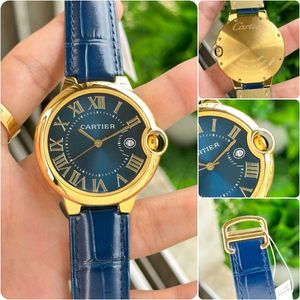 Cartier Blue Dial Gold Watch