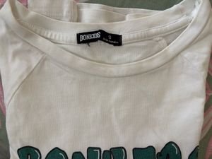 BONKERS CORNER white crop top