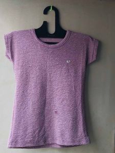 Purple Textured T-Shirt