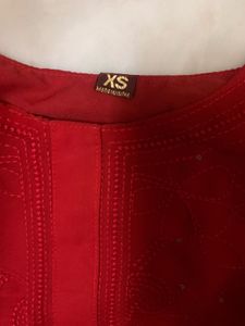 red chikankari sharara set❤️