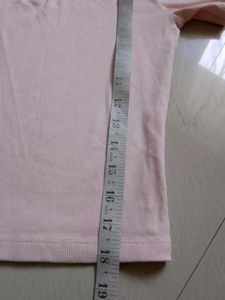 Chic Square Neck Pink T-Shirt
