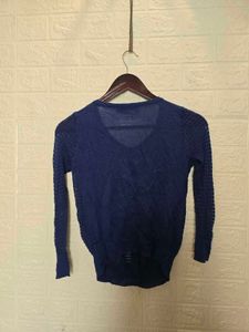 Chic Blue Knit Cardigan