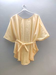Elegant Yellow Chiffon Blouse