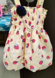 Cute Strawberry Print Baby Dress