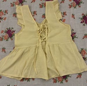 Chic Ruffled Yellow Top