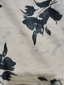 White Floral Print Blouse
