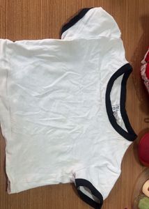 H&amp;M White Ringer Tee