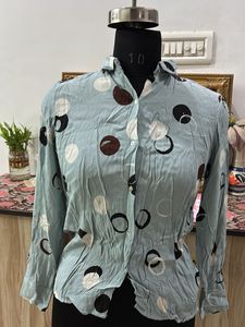 Stylish Polka Dot Button-Up Shirt