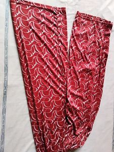 Stylish Red Patterned Palazzos