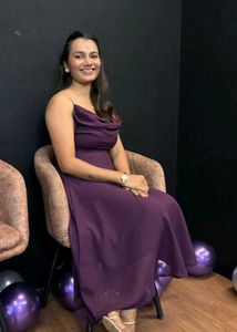 Elegant Purple Cocktail Dress