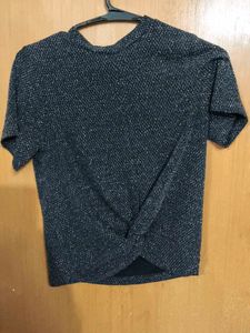 Sparkly Twist Front Top