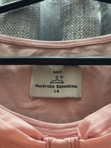 NEXT Pink Striped Top with Bow
