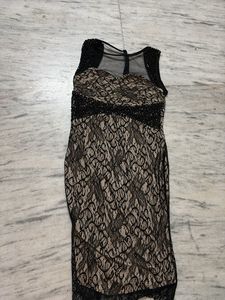 Elegant Lace Beaded Dress