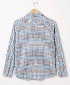 Light Blue Plaid Button-Up Shirt 🩵