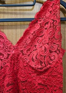 Red Lace Tank Top