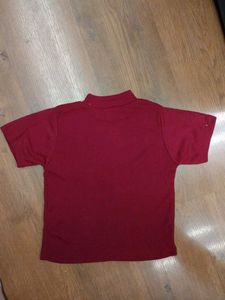 Maroon Mock Neck T-Shirt