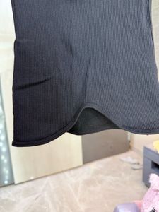 Black Ribbed Sleeveless Tank Top NEVRR WORN