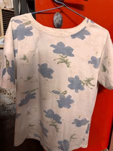 Floral Print Short Sleeve Top
