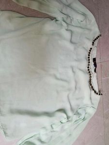 Mint Green Blouse with Detail