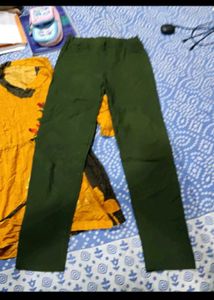 Yellow top Green pants and new facewash