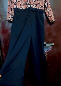 Black Stylish Snake Print Jumpsuit For 32 Bust