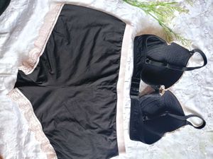 Lace Trim Lingerie Set