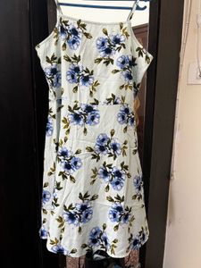 Cute Floral Print Mini Dress
