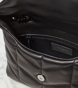 Saint Laurent Black Leather Puffer Bag