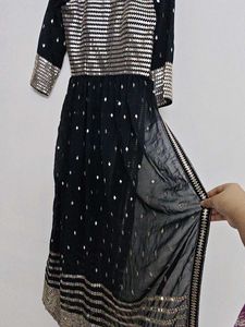 Elegant Black Sequin Ethnic kurta plazzo dupatta s