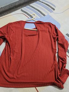 Self Linning Rust Full Sleeve Top