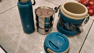 IVE O Tycoon Insulated Tiffin &amp; Bottle Set