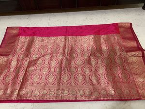 Beautiful Pink Chanderi Silk Saree
