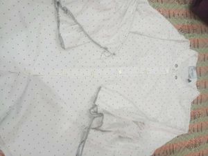 women's White Polka Dot Shirt