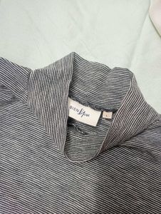 Chic Striped Turtleneck Top